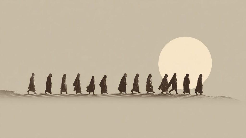 Jesus leading